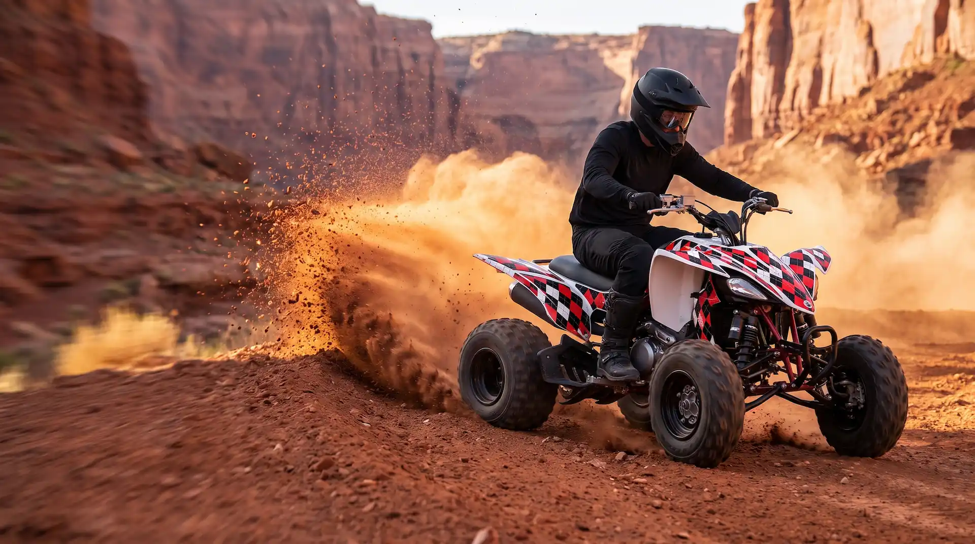 ATV wrapped in the Argyle design