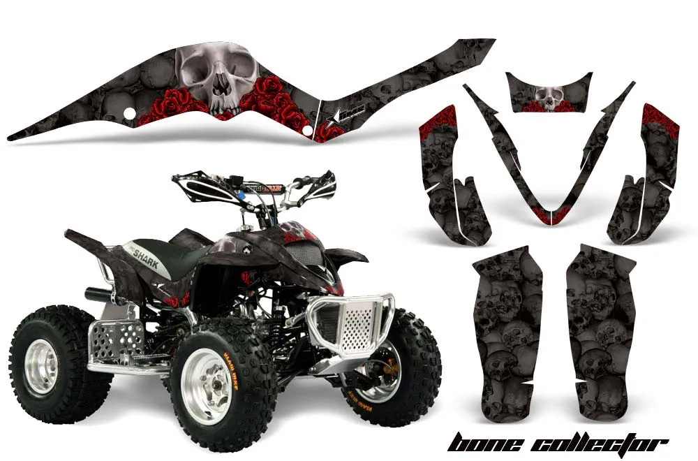 Apex Pro Shark MXR 70 / 90 ATV Graphic Kit - All Years Bone Collector Black