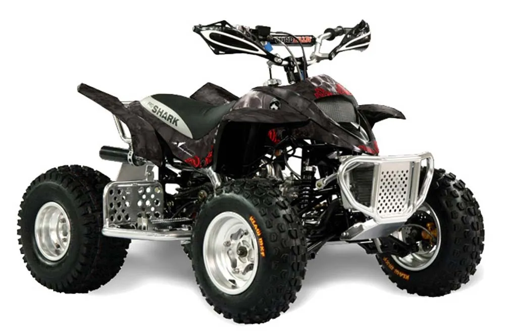 Apex Pro Shark MXR 70 / 90 ATV Graphic Kit - All Years Bone Collector Black