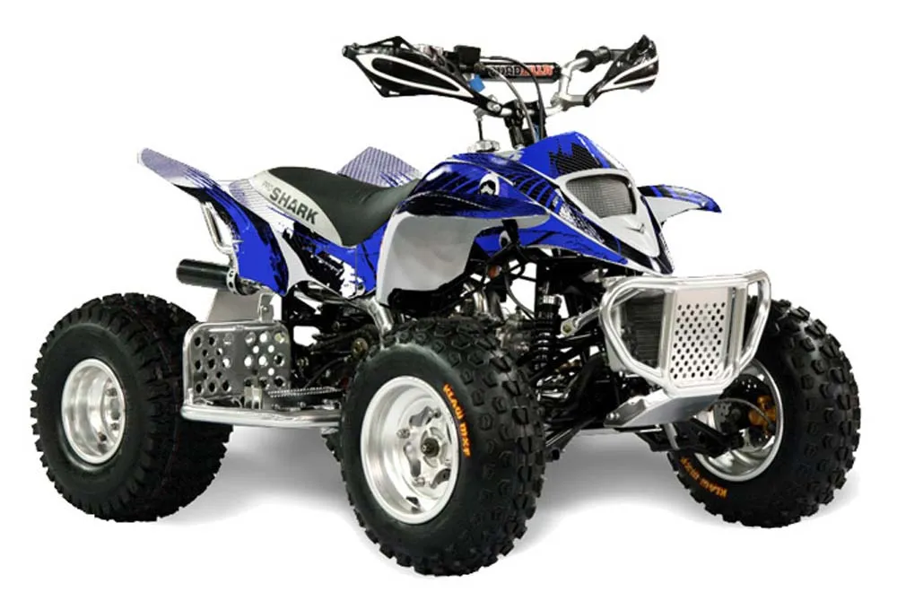Apex Pro Shark MXR 70 / 90 ATV Graphic Kit - All Years Carbon X Blue