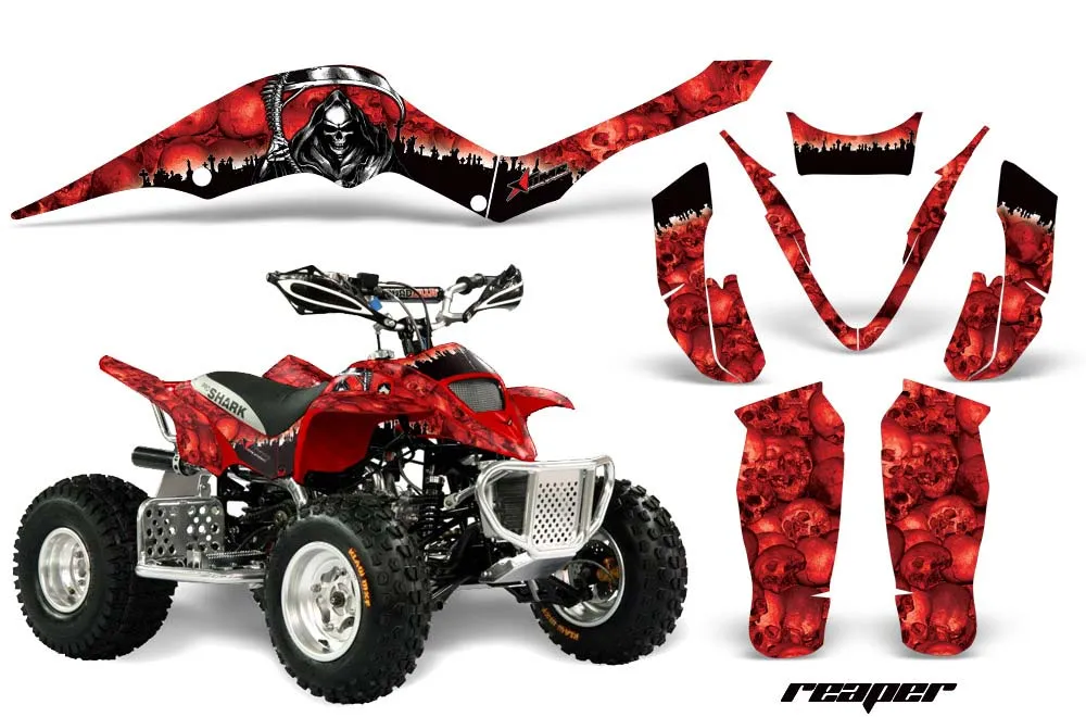 Apex Pro Shark MXR 70 / 90 ATV Graphic Kit - All Years Reaper Red
