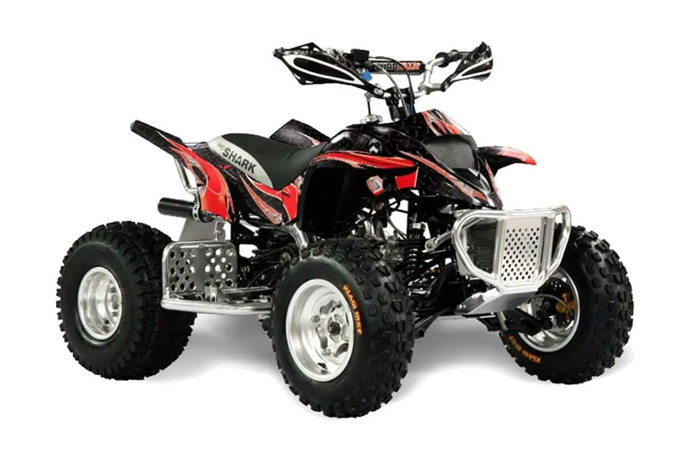 Apex Pro Shark MXR 70 / 90 ATV Graphic Kit - All Years Tribal Flames Red