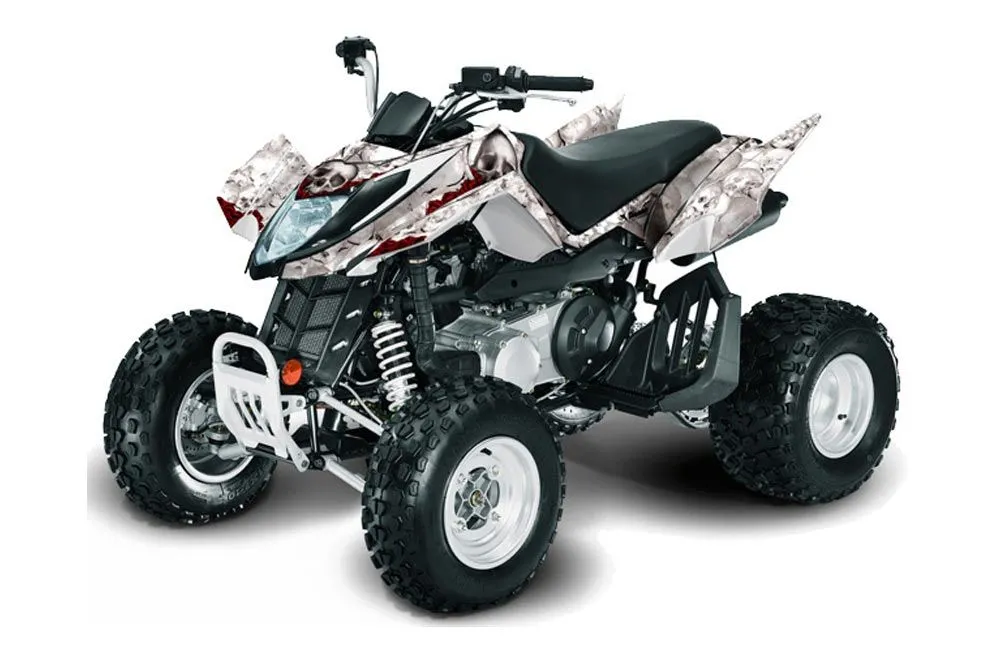 Arctic Cat DVX300 ATV Graphic Kit - All Years Bone Collector White