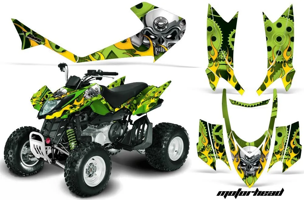 Arctic Cat DVX300 ATV Graphic Kit - All Years Motorhead Green