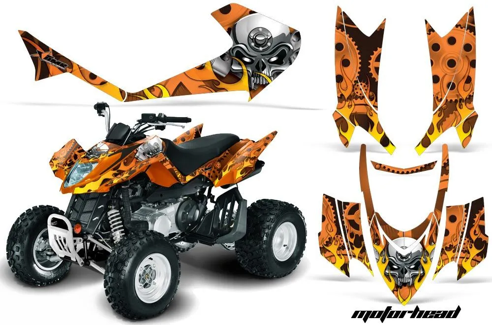 Arctic Cat DVX300 ATV Graphic Kit - All Years Motorhead Orange