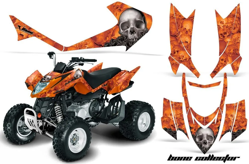 Arctic Cat DVX400 ATV Graphic Kit - All Years Bone Collector Orange