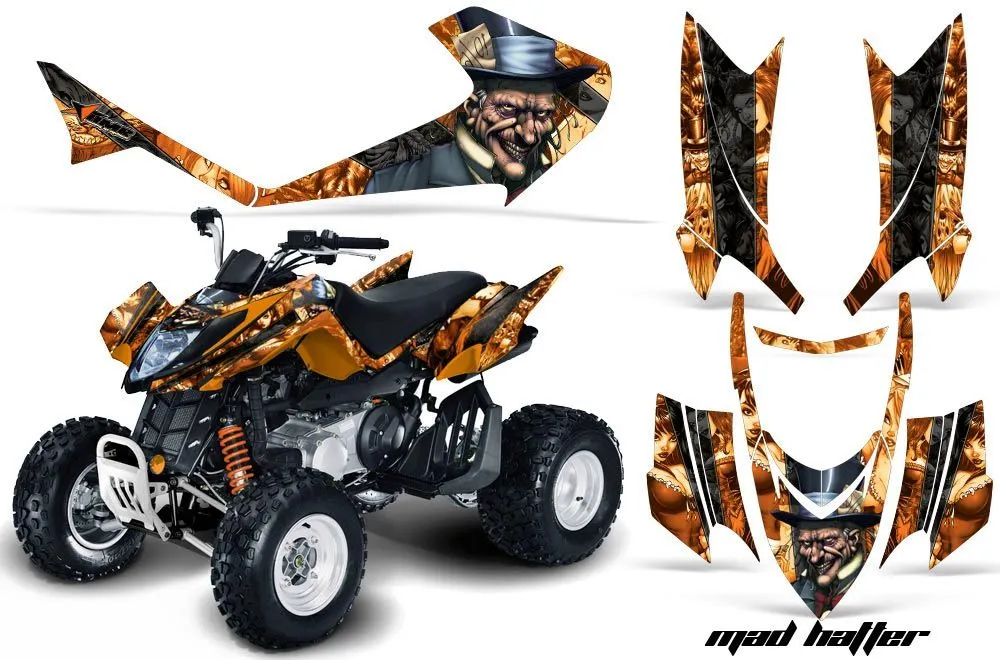 Arctic Cat DVX400 ATV Graphic Kit - All Years Mad Hatter Orange