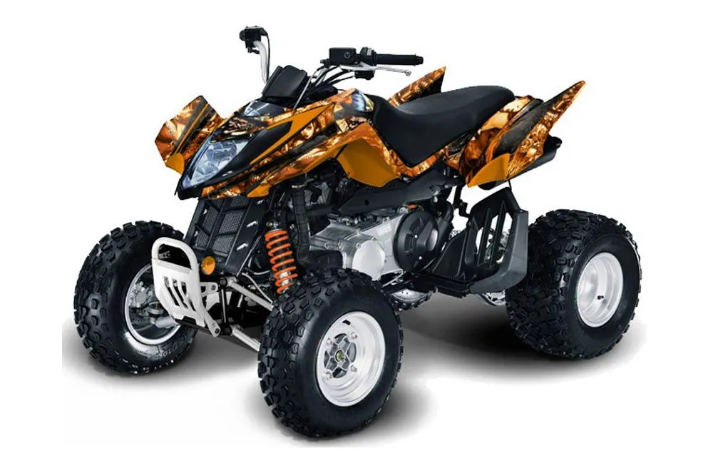 Arctic Cat DVX400 ATV Graphic Kit - All Years Mad Hatter Orange