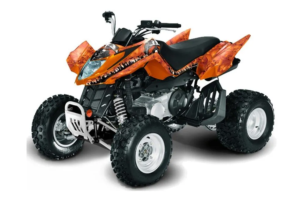 Arctic Cat DVX400 ATV Graphic Kit - All Years Reaper Orange