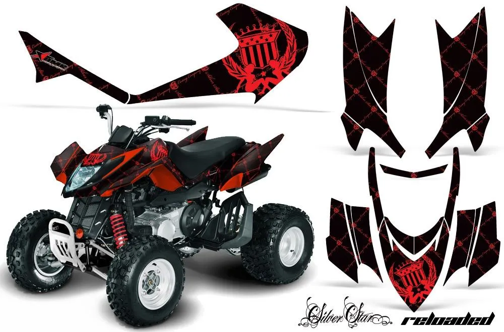 Arctic Cat DVX400 ATV Graphic Kit - All Years SilverStar - Reloaded Red