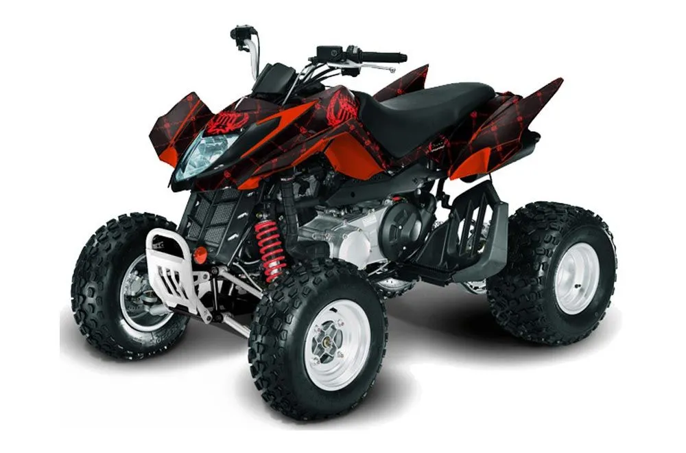 Arctic Cat DVX400 ATV Graphic Kit - All Years SilverStar - Reloaded Red