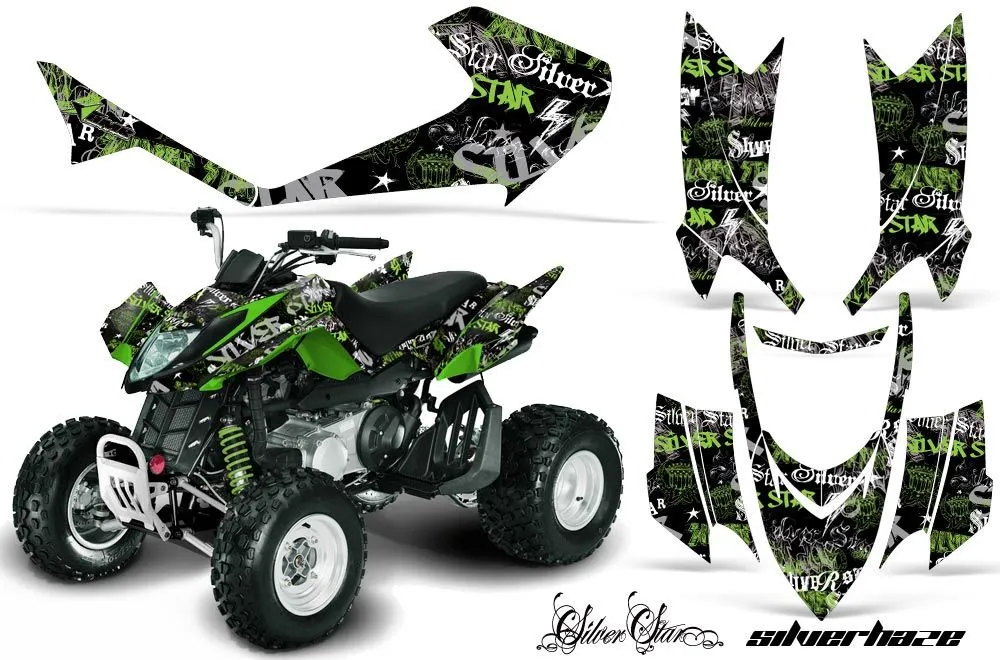 Arctic Cat DVX400 ATV Graphic Kit - All Years SilverStar - Silverhaze Green