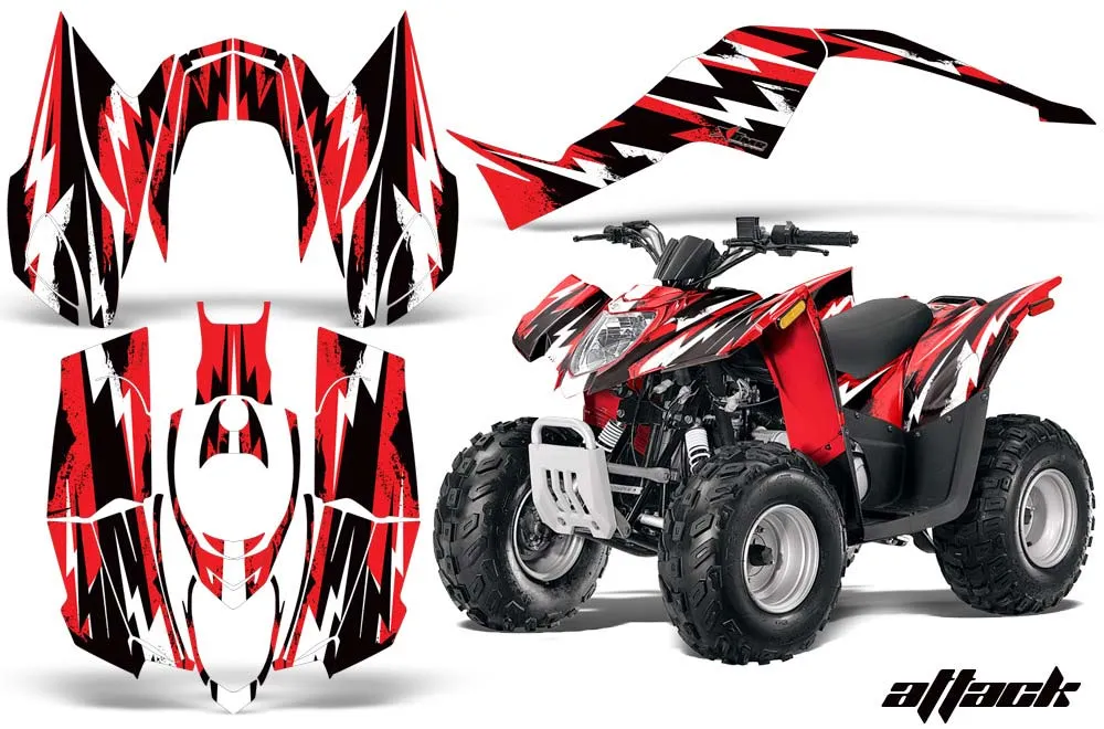 Arctic Cat DVX50 ATV Graphic Kit - 2008-2017 Attack Red