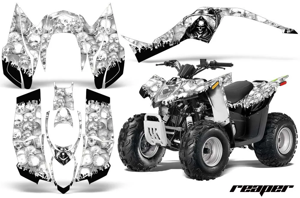 Arctic Cat DVX50 ATV Graphic Kit - 2008-2017 Reaper White
