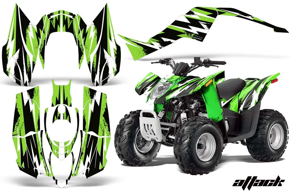 Arctic Cat DVX90 ATV Graphic Kit - 2008-2017 Attack Green