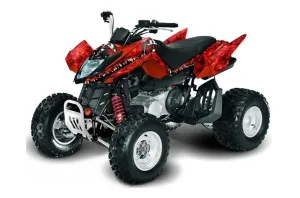 Arctic Cat DVX300 ATV Graphic Kit - All Years Reaper Red