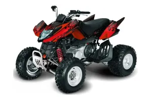 Arctic Cat DVX400 ATV Graphic Kit - All Years Diamond Flame Red