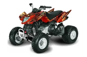 Arctic Cat DVX400 ATV Graphic Kit - All Years Firestorm Red