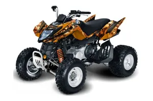 Arctic Cat DVX400 ATV Graphic Kit - All Years Mad Hatter Orange