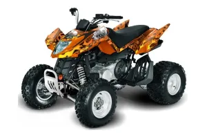 Arctic Cat DVX400 ATV Graphic Kit - All Years Motorhead Orange