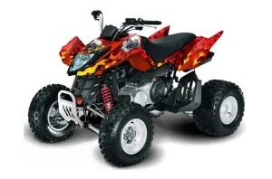 Arctic Cat DVX400 ATV Graphic Kit - All Years Motorhead Red