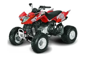 Arctic Cat DVX400 ATV Graphic Kit - All Years P40 Warhawk Red