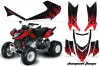 Arctic Cat DVX300 ATV Graphic Kit - All Years Diamond Flame Red
