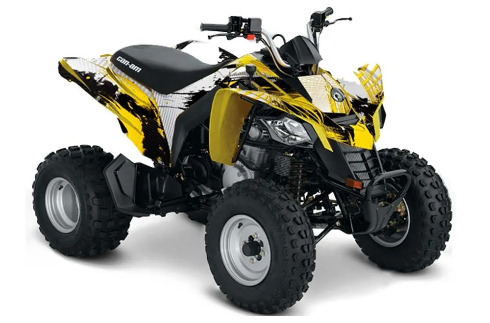 Can Am Bombardier DS250 ATV Graphic Kit - 2006-2021 Carbon X Yellow