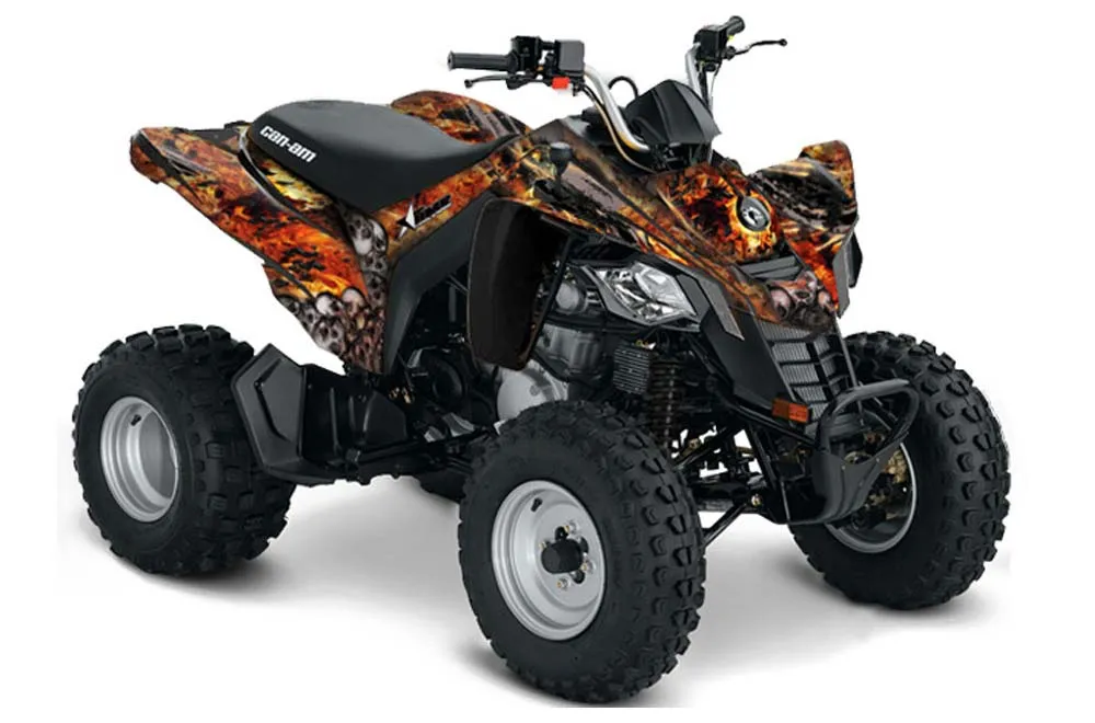 Can Am Bombardier DS250 ATV Graphic Kit - 2006-2021 Firestorm Black