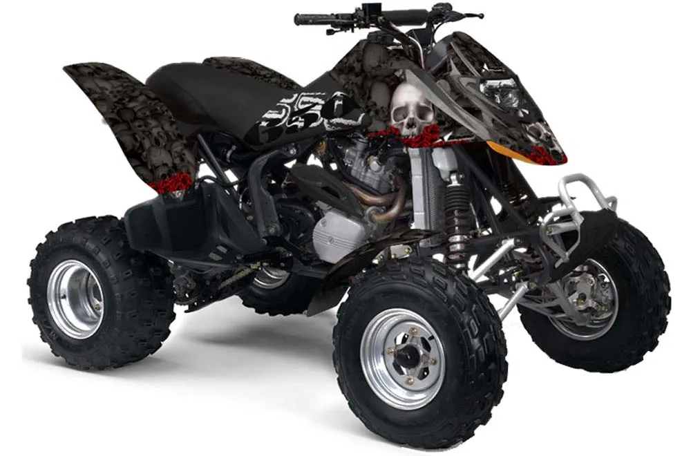 Can Am Bombardier DS650 ATV Graphic Kit - 2000-2007 Bone Collector Black