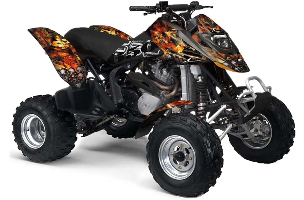 Can Am Bombardier DS650 ATV Graphic Kit - 2000-2007 Firestorm Black