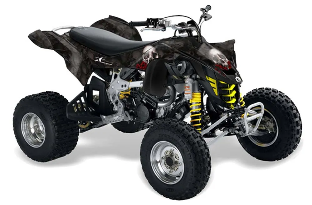Can Am DS450 / DS450X EFI ATV Graphic Kit - 2008-2016 Bone Collector Black