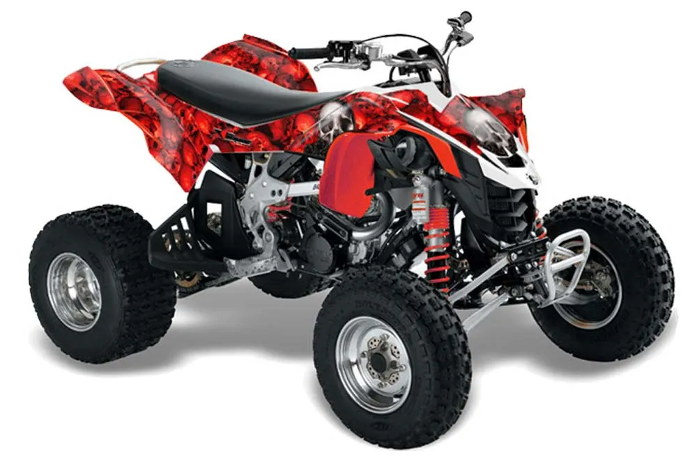 Can Am DS450 / DS450X EFI ATV Graphic Kit - 2008-2016 Bone Collector Red
