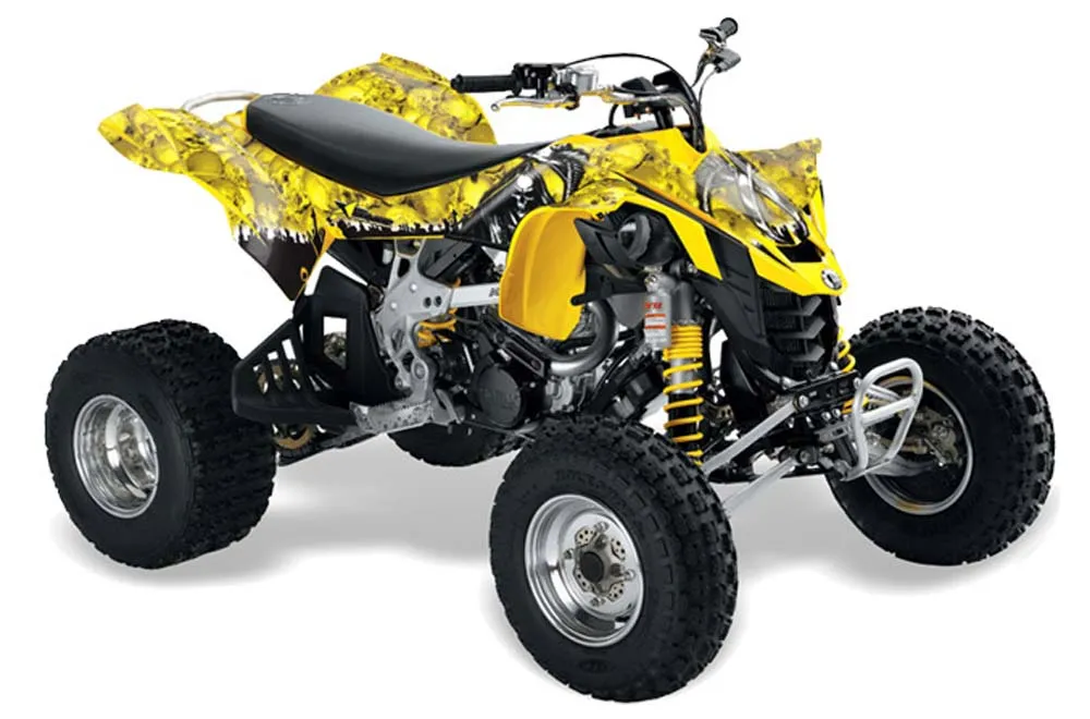 Can Am DS450 / DS450X EFI ATV Graphic Kit - 2008-2016 Reaper Yellow
