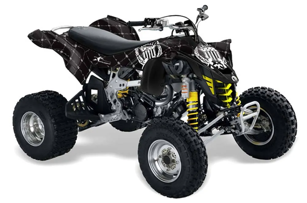Can Am DS450 / DS450X EFI ATV Graphic Kit - 2008-2016 Silver Star - Reloaded White