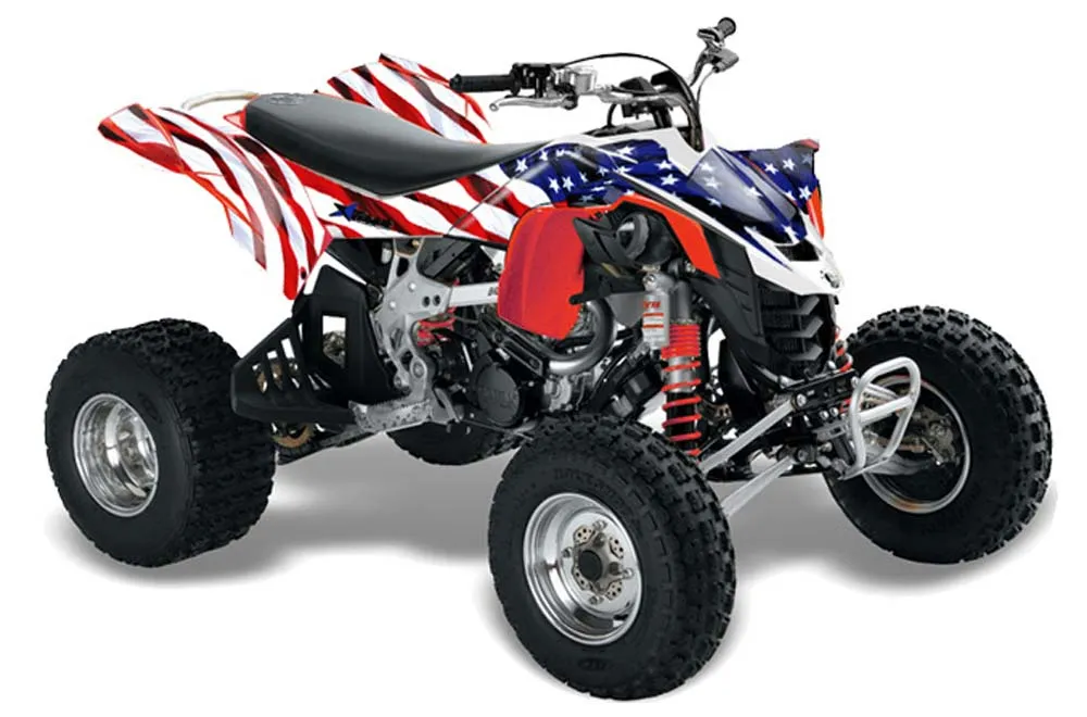 Can Am DS450 / DS450X EFI ATV Graphic Kit - 2008-2016 Stars n Stripes Red