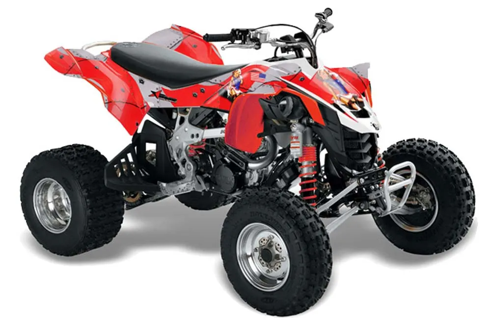 Can Am DS450 / DS450X EFI ATV Graphic Kit - 2008-2016 T Bomber Red