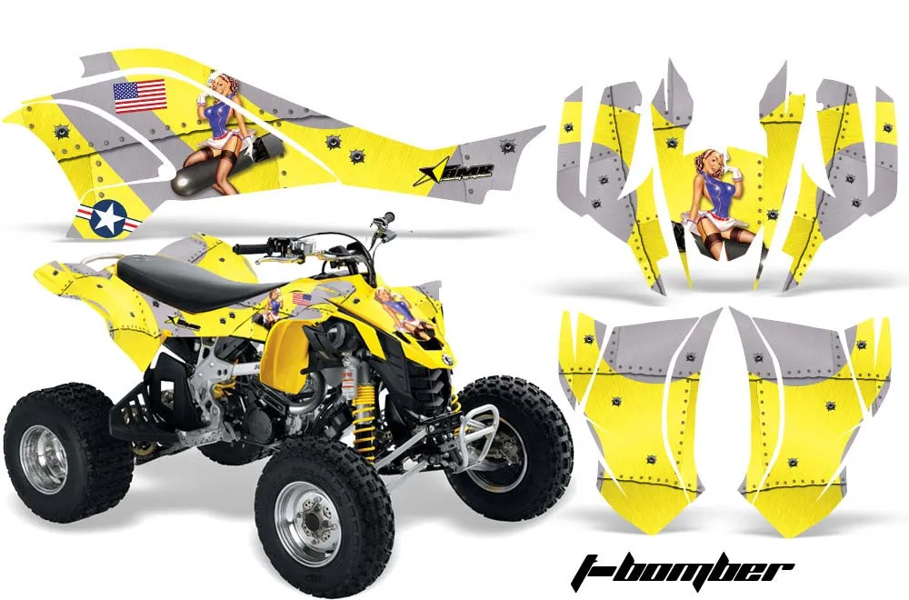 Can Am DS450 / DS450X EFI ATV Graphic Kit - 2008-2016 T Bomber Yellow