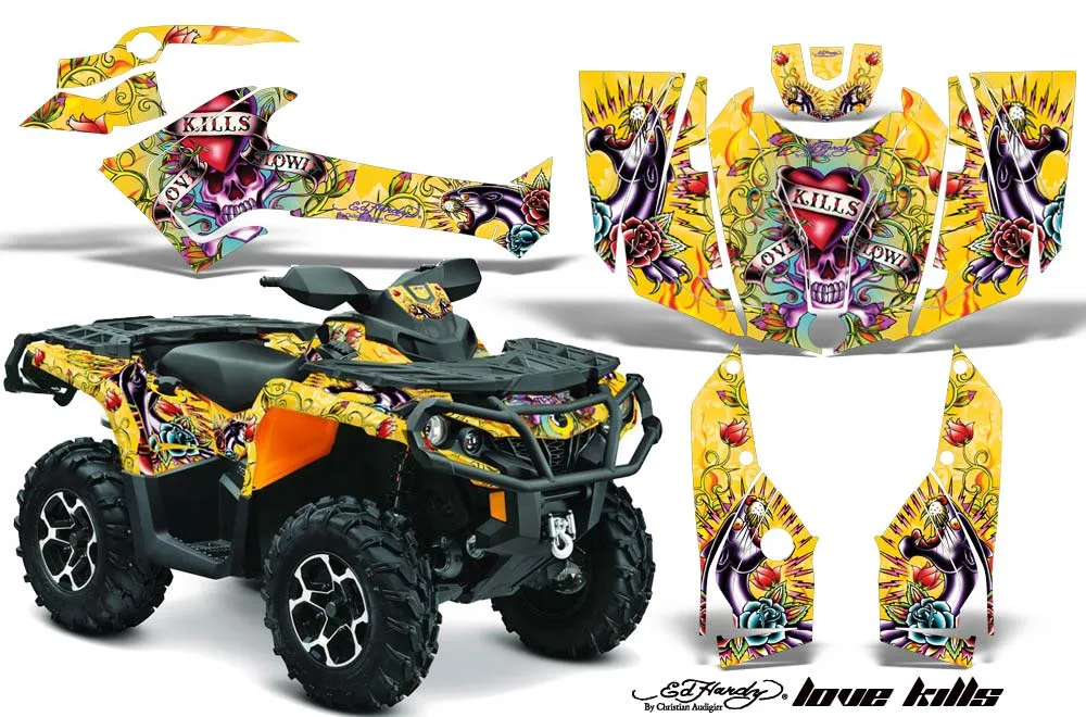 Can Am Outlander 500 / 650 / 800 / 800R / 1000 XT-P ATV Custom Graphic Kit - 2013-2016