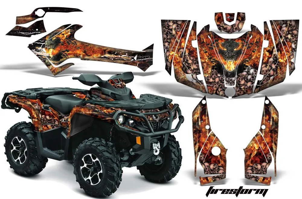 Can Am Outlander 500 / 650 / 800 / 800R / 1000 XT-P ATV Custom Graphic Kit - 2013-2016