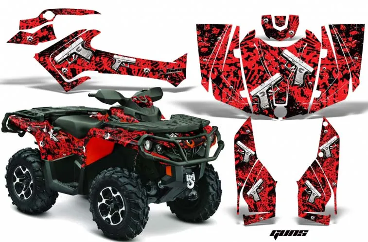 Can Am Outlander 500 / 650 / 800 / 800R / 1000 XT-P ATV Custom Graphic Kit - 2013-2016