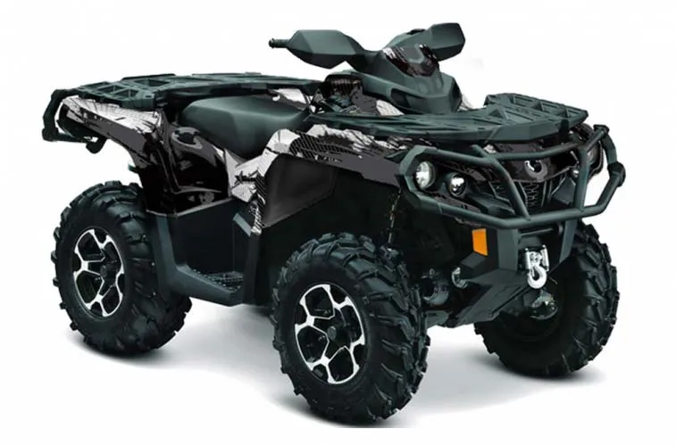 Can Am Outlander 500 / 650 / 800 / 800R / 1000 XT-P ATV Graphic Kit - 2013-2016 Carbon X Black