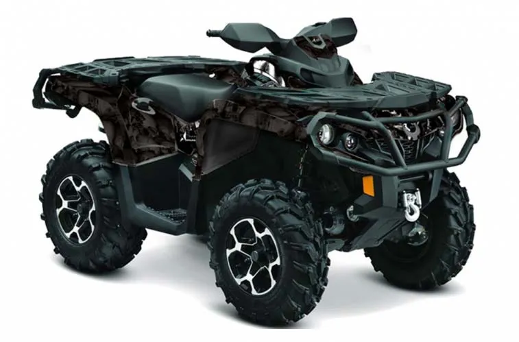 Can Am Outlander 500 / 650 / 800 / 800R / 1000 XT-P ATV Graphic Kit - 2013-2016 Reaper Black