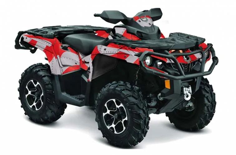 Can Am Outlander 500 / 650 / 800 / 800R / 1000 XT-P ATV Graphic Kit - 2013-2016 T Bomber Red