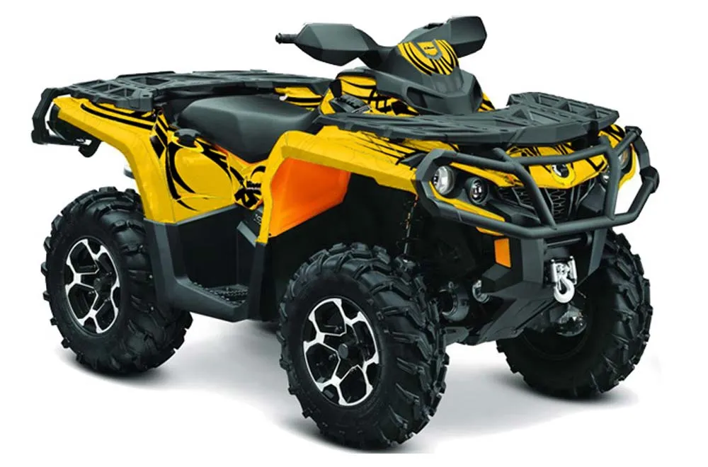 Can Am Outlander 500 / 650 / 800 / 800R / 1000 XT-P ATV Graphic Kit - 2013-2016 Tribe Yellow