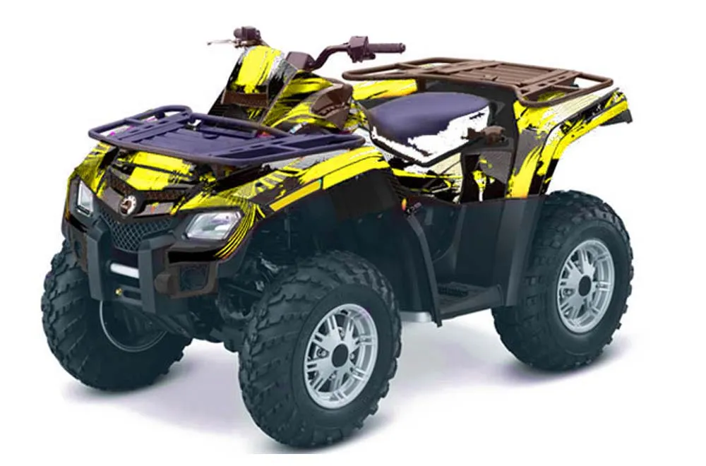 Can Am Outlander EFI 500 / 650 / 800 / 1000 ATV Graphic Kit - 2006-2011 Carbon X Yellow