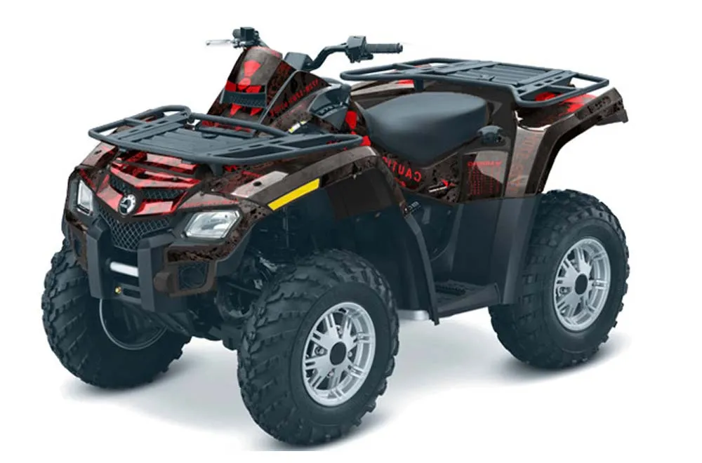 Can Am Outlander EFI 500 / 650 / 800 / 1000 ATV Graphic Kit - 2006-2011 Meltdown Red