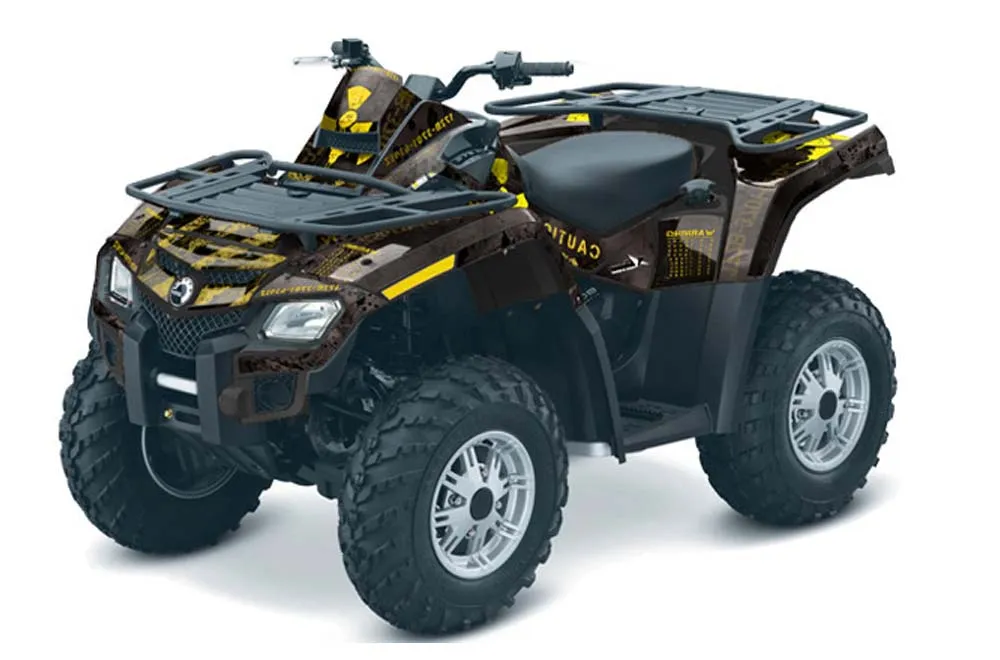 Can Am Outlander EFI 500 / 650 / 800 / 1000 ATV Graphic Kit - 2006-2011 Meltdown Yellow