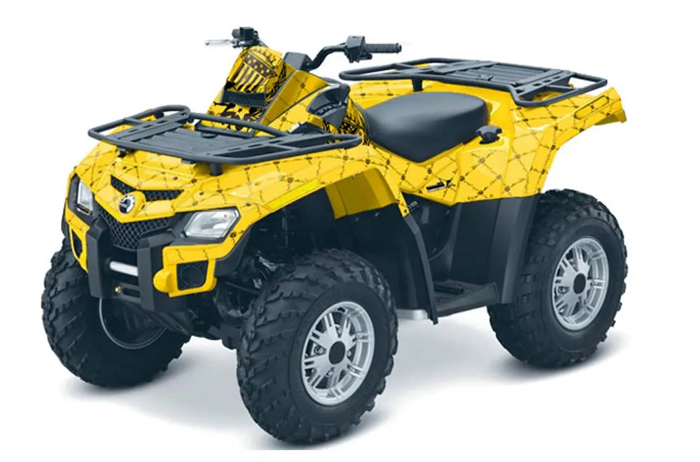 Can Am Outlander EFI 500 / 650 / 800 / 1000 ATV Graphic Kit - 2006-2011 Silver Star - Reloaded Yellow