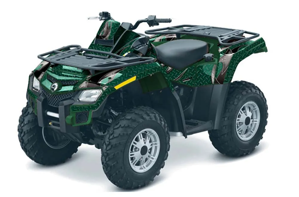 Can Am Outlander EFI 500 / 650 / 800 / 1000 ATV Graphic Kit - 2006-2011 Tribal Flames Green